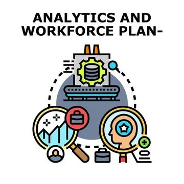 Analytics and workforce planning vector concept イラスト素材