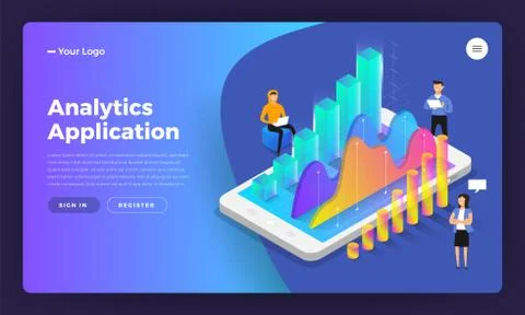 Analytics application Stock Illustration