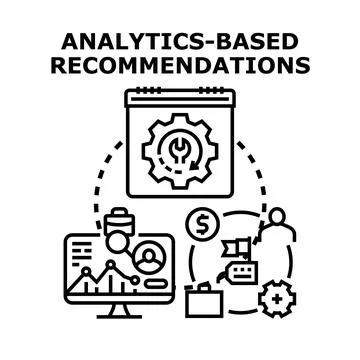 Analytics based recommendations for business development planning 스톡 일러스트