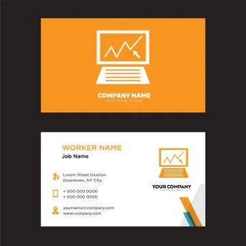 Analytics business card design Illustrazione stock