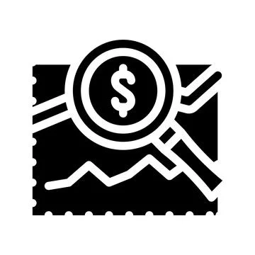 Analytics business chart glyph icon vector illustration Stock Illustration