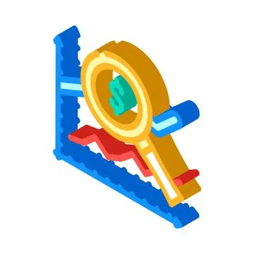 Analytics business chart isometric icon vector illustration 스톡 일러스트