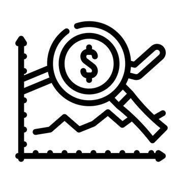 Analytics business chart line icon vector illustration Stockillustratie