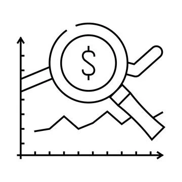 Analytics business chart line icon vector illustration イラスト素材