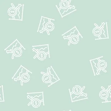 Analytics business chart line vector seamless pattern Illustrazione stock