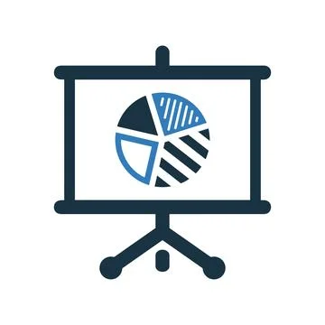 Analytics, business presentation, pie chart, statistics icon 库存插图