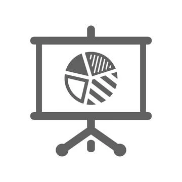 Analytics, business presentation, pie chart vector, statistics icon Stock Illustration