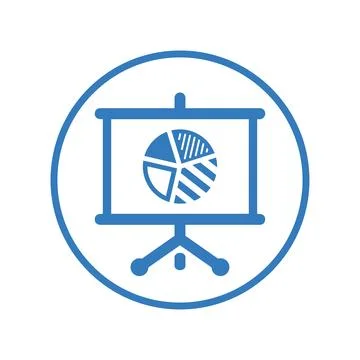 Analytics, business presentation vector, pie chart, statistics icon Stock Illustration