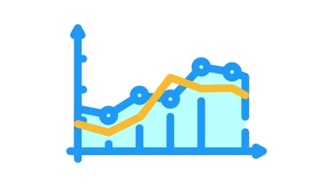 Analytics chart big data color icon animation Stock Footage 327260105
