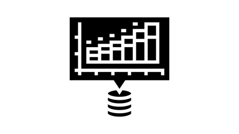 Analytics chart big data glyph icon animation Stock Footage 326145757