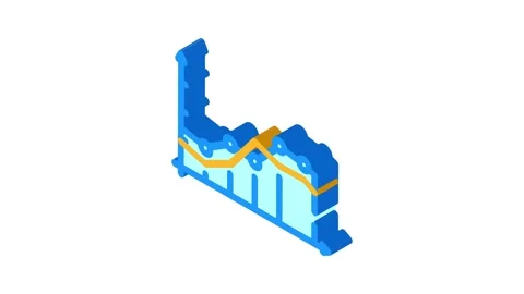 Analytics chart big data isometric icon animation Stock Footage 327281031