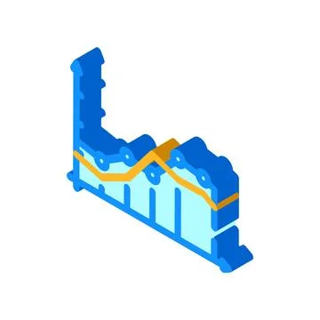 Analytics chart big data isometric icon vector illustration Illustrazione stock