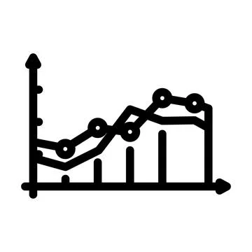 Analytics chart big data line icon vector illustration イラスト素材