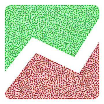 Analytics Chart Collage of Dots Stock Illustration