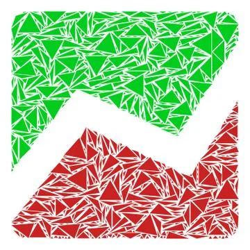 Analytics Chart Collage of Triangles Stock Illustration