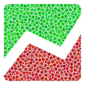 Analytics Chart Composition of Filled Circles Stockillustratie