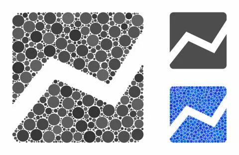 Analytics chart Composition Icon of Circle Dots Stock Illustration