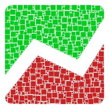 Analytics Chart Composition of Squares and Circles Stockillustratie