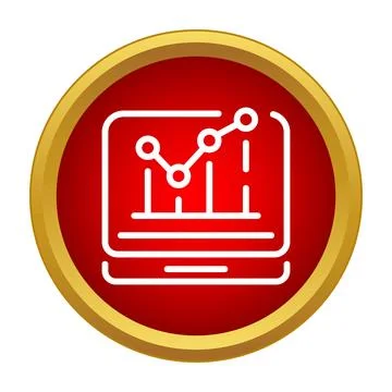 Analytics chart displaying business data on a laptop screen Illustrazione stock