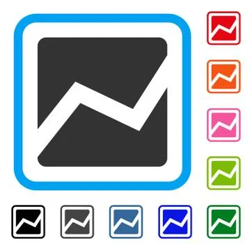 Analytics Chart Framed Icon Stock Illustration
