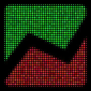 Analytics Chart Halftone Icon イラスト素材