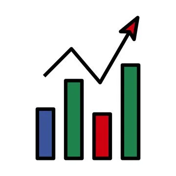 Analytics Chart Icon Stock Illustration