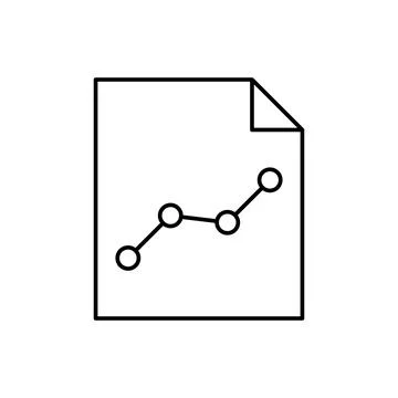 Analytics, chart, paper, SEO icon. Simple line, outline vector elements of Illustrazione stock