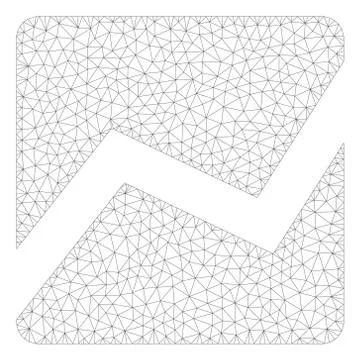 Analytics Chart Polygonal Frame Vector Mesh Illustration Stock Illustration