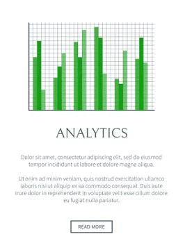 Analytics Chart with Scale Net, Vector Banner Stock Illustration