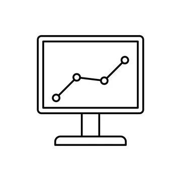 Analytics, chart, SEO icon. Simple line, outline vector elements of commerce Stock Illustration