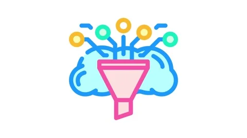 Analytics cloud computing color icon animation Stock Footage 327259980