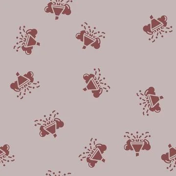 Analytics cloud computing glyph vector seamless pattern Stock Illustration