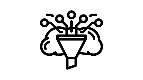 Analytics cloud computing line icon animation Stock Footage 326751964