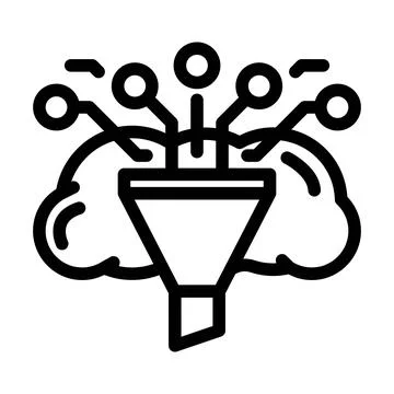 Analytics cloud computing line icon vector illustration Stock Illustration