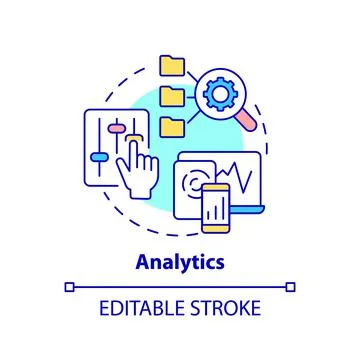 Analytics concept icon 库存插图