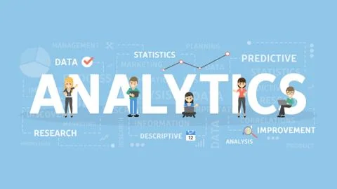 Analytics concept illustration. Stock Illustration