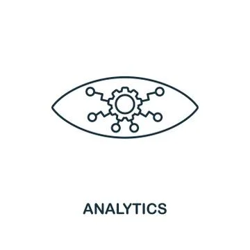 Analytics creative icon. Simple element illustration. Analytics concept symbol Stock Illustration