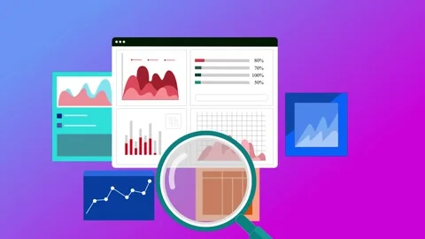 Analytics dashboard collage animated, Stylized dashboard collage with multi.. 動画素材 334762541