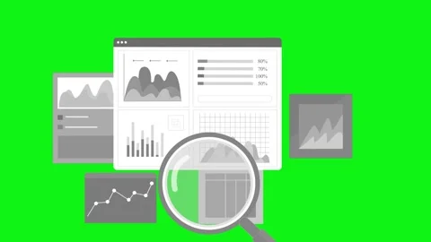 Analytics dashboard collage animated, Stylized dashboard collage with multi.. Stock Footage 334762576