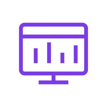 Analytics Dashboard Color Line Icon Editable Stroke Vector Symbol Stock Illustration