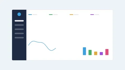 Analytics dashboard with a dark sidebar, colorful legend Stock Footage 342532963