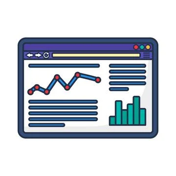 Analytics dashboard flat illustration 스톡 일러스트