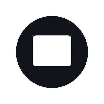 Analytics Dashboard Icon Black Circle Button Business Finance Symbol Vector Stock Illustration