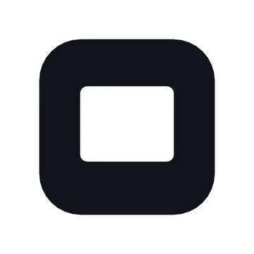 Analytics Dashboard Icon Black Rounded Square Button Business Finance Symbol Stock Illustration