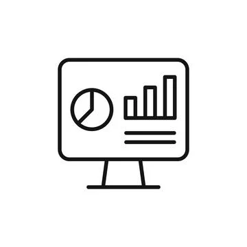 Analytics Dashboard Icon Ideal for Data Tracking Stock Illustration