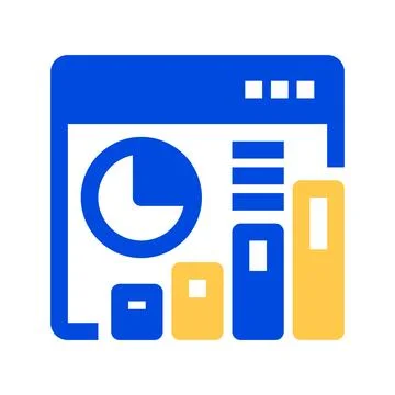 Analytics Dashboard Line Icon, Outline Symbol for Data Monitoring, Performa.. Illustrazione stock