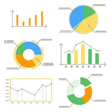 Analytics Data Diagrams, Business Visualization Illustrazione stock
