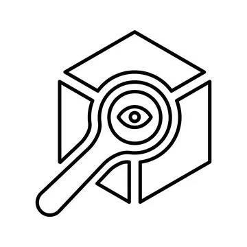 Analytics, data, eye icon. Stock Illustration