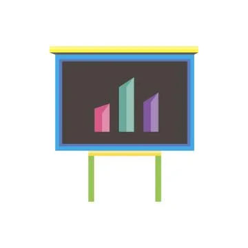 Analytics data icon vector business flat chart flat bar data design element i Illustrazione stock