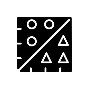 Analytics of data mining process black glyph icon Illustrazione stock